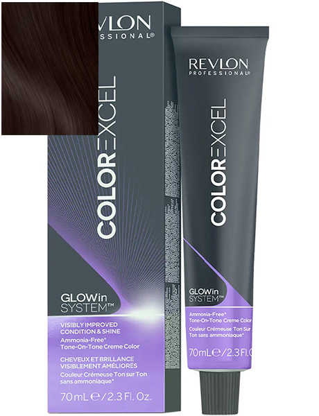 Revlon Professional Revlonissimo Color Excel Tone On Tone Безаммиачная краска для волос № 4 Средний Коричневый