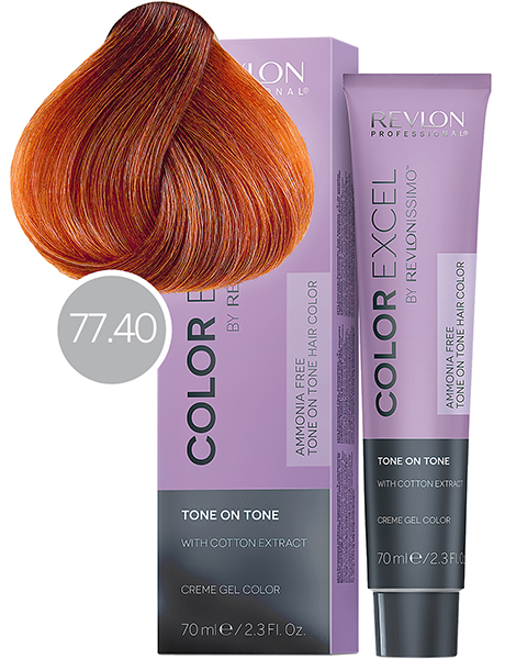 Revlon Professional Revlonissimo Color Excel Tone On Tone Безаммиачная краска для волос № 77.40 Интенсивный Блондин насыщенный Медный