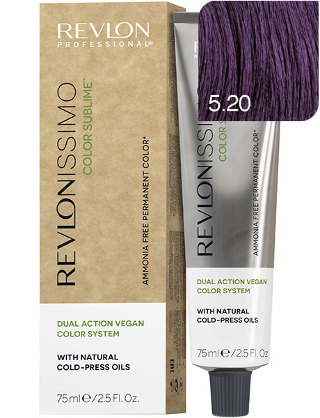 Revlon Professional Revlonissimo Color Sublime Безаммиачная краска для волос № 5.20 Светло-Коричневый интенсивный Фиолетовый
