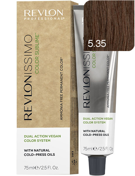 Revlon Professional Revlonissimo Color Sublime Безаммиачная краска для волос № 5.35 Светло-Коричневый Золотисто-Махагоновый