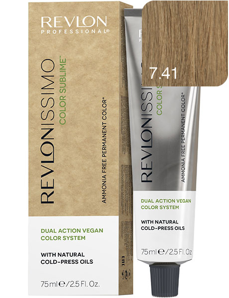 Revlon Professional Revlonissimo Color Sublime Безаммиачная краска для волос № 7.41 Блондин Медно-Пепельный