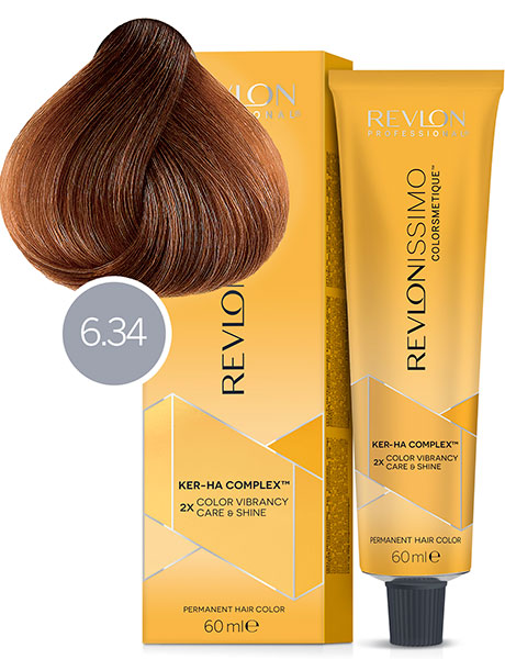 Revlon Professional Revlonissimo Colorsmetique High Coverage Краска для сильно седых волос № 6.34 Ореховый Темный Блондин