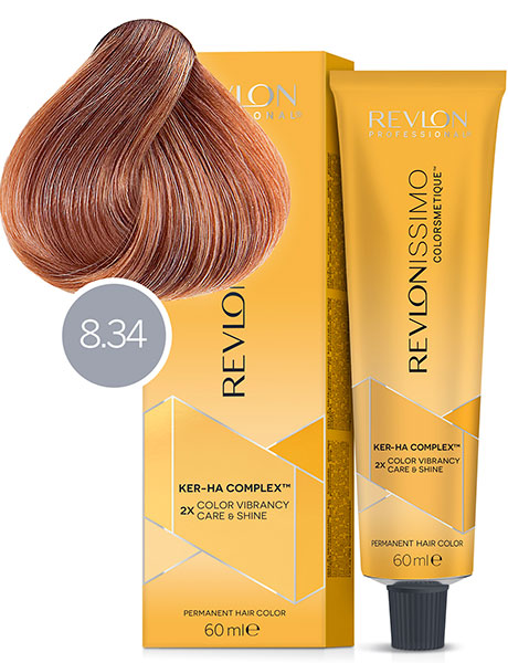 Revlon Professional Revlonissimo Colorsmetique High Coverage Краска для сильно седых волос № 8.34 Ореховый Светлый Блондин