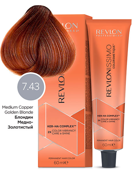 Revlon Professional Revlonissimo Colorsmetique Краска для волос № 7.43 Блондин Медно-Золотистый