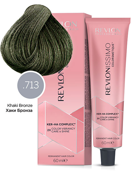 Revlon Professional Revlonissimo Colorsmetique Satinescent Краска для волос с 3D-оттенком № 713 Хаки бронза